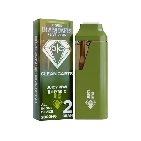 Official Clean Carts 2G Packaging with Anti-Counterfeit Verification Seal and Scratch Code
